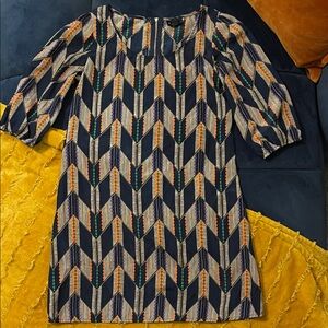 Rue21 Multicolor Chevron Long Sleeve Dress